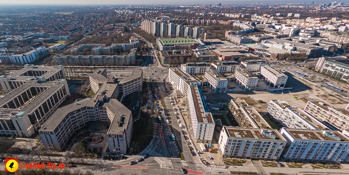 15.02.2023 - Luftbilder Perlach Plaza, Allianz, Wacker, Rentenversicherung, PEP